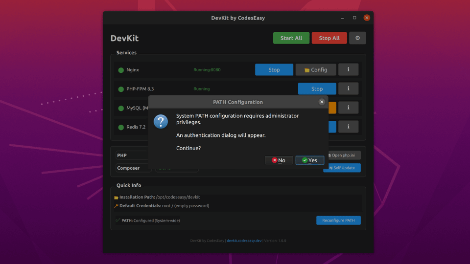 DevKit PATH Setup - Linux